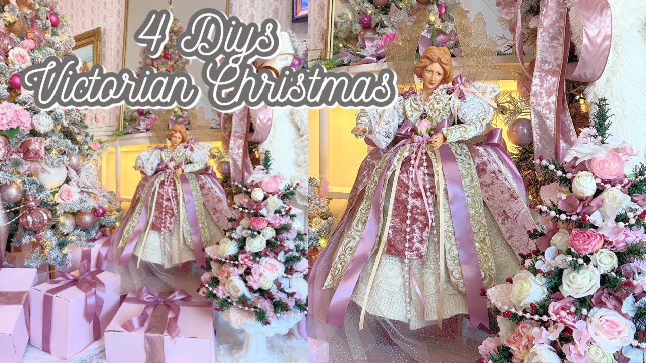 🎄😇NEW!! 4 DIY CHRISTMAS DECOR CRAFTS~Tree & Angel VICTORIAN~SHABBY CHIC 😇🎄🎀 I Love Christmas ep 29