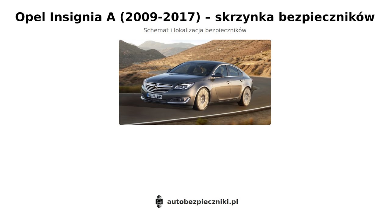 Opel Insignia A (2009-2017) – skrzynka bezpieczników | autobezpieczniki.pl