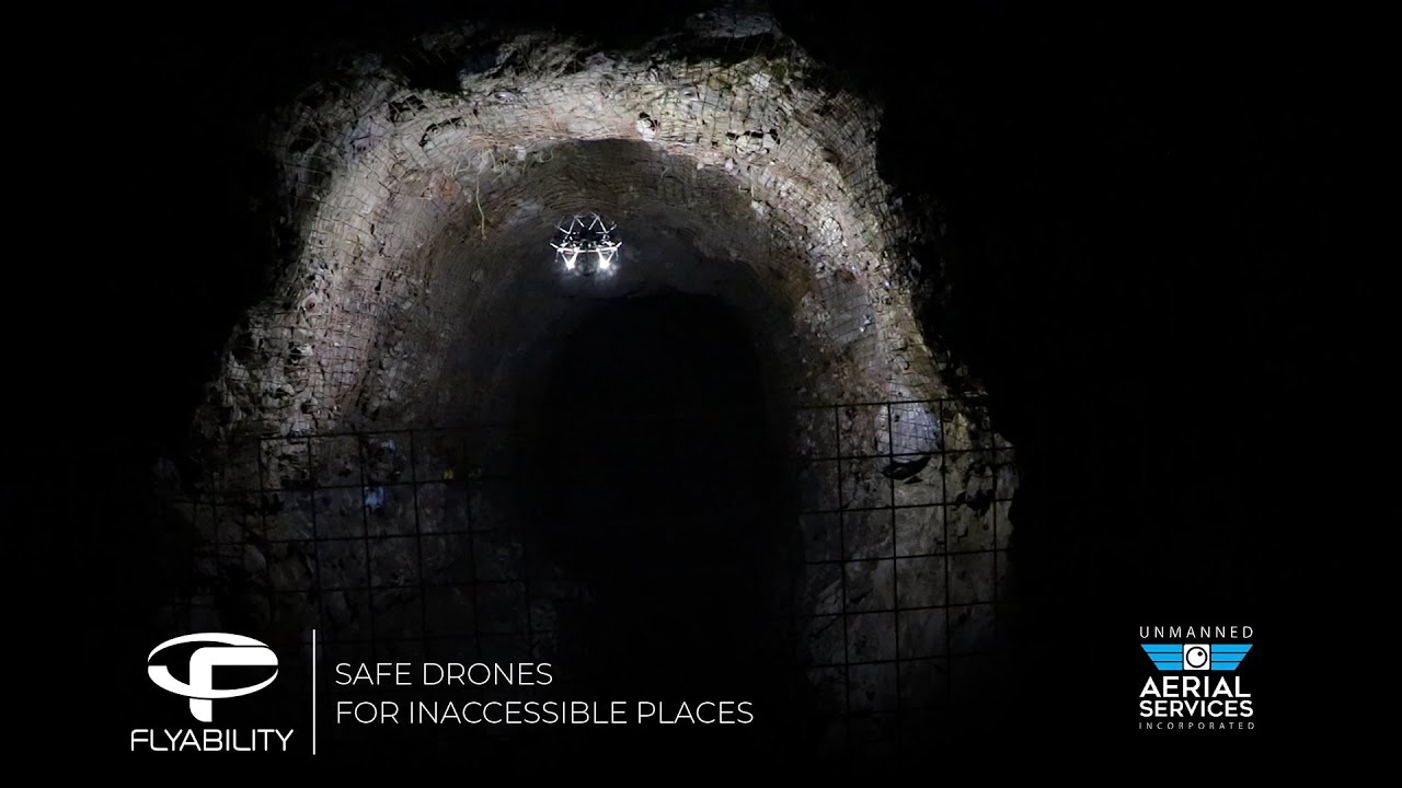 Underground Mining Drone: stope photogrammetric mapping - Flyability Elios 2 - Barrick Gold, UAS Inc