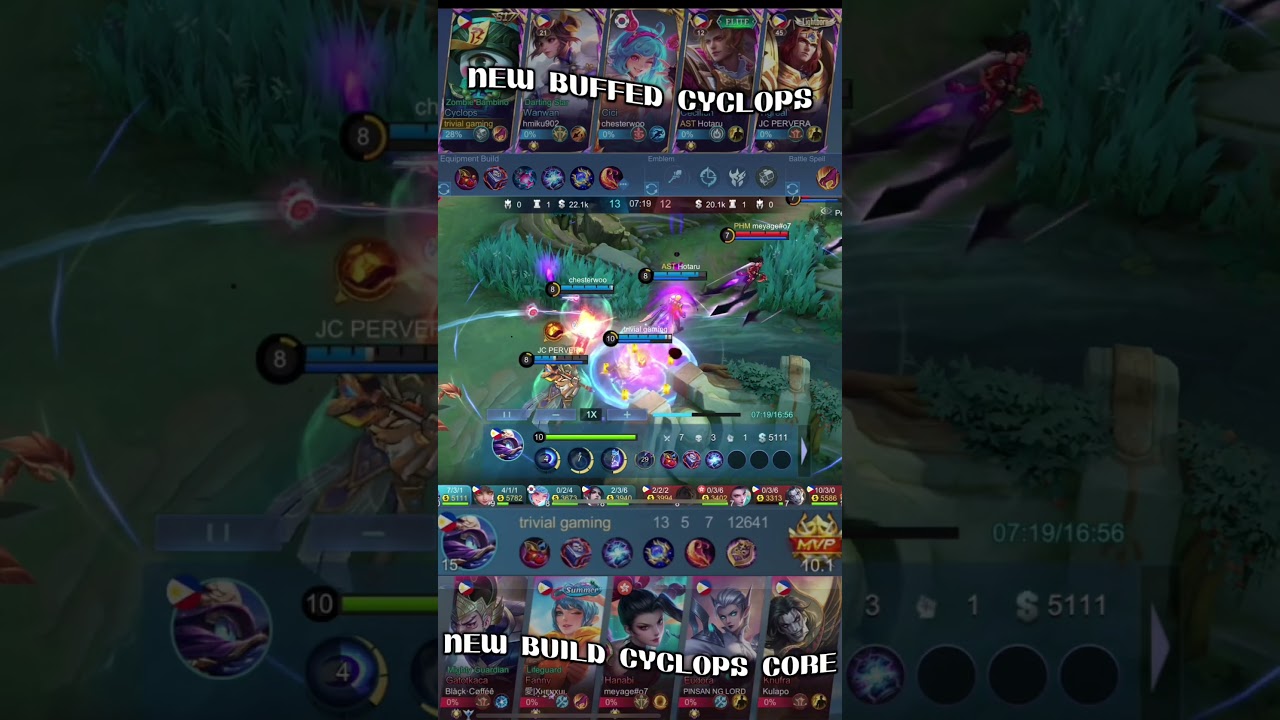 New updated buffed cyclops no cooldown ultimate #mobilelegends #ml #gaming #mlbbgameplay #cyclops
