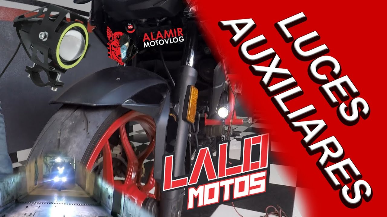 COMO INSTALAR LUCES AUXILIARES / EXPLORADORAS A LA MOTO, U5 , U7 ||| AS200 LALO MOTOS ||| ALAMIR