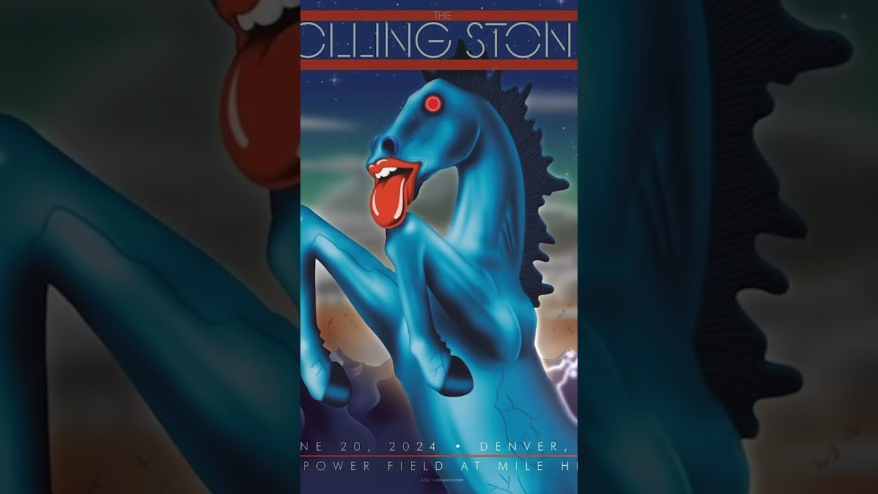 The Rolling Stones meet Blucifer.. Denver&rsquo;s Demon Horse.  #rollingstones #rock #concert