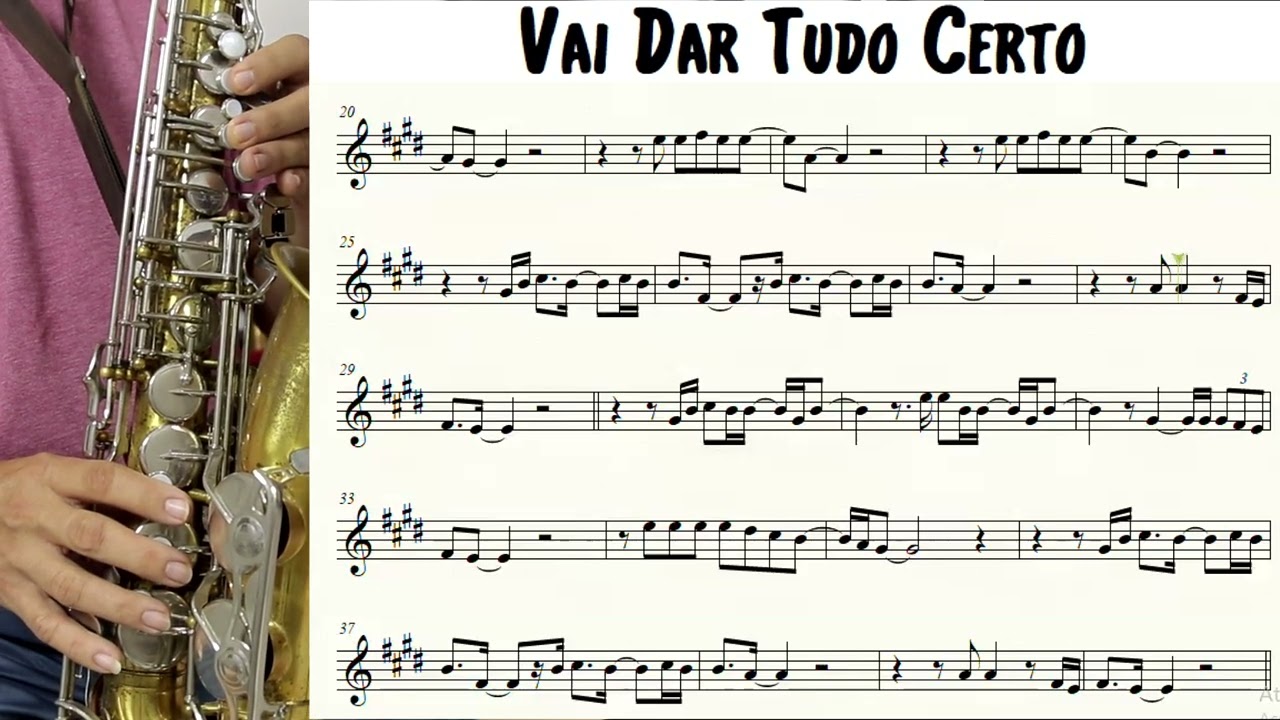 Vai Dar Tudo Certo - Partitura - Sax Alto