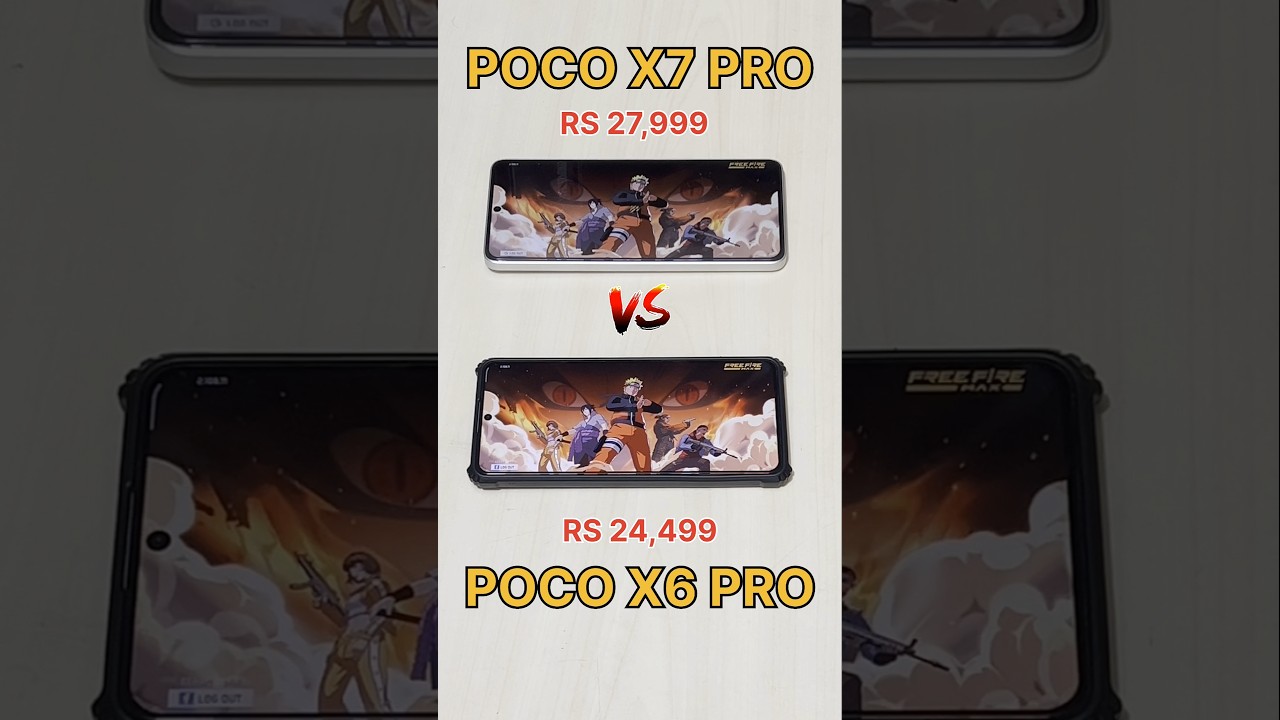 POCO X7 PRO😈 vs POCO X6 PRO💀 90FPS vs 120FPS - FREEFIRE GAMING TEST #freefire #pocox6pro #pocox7pro