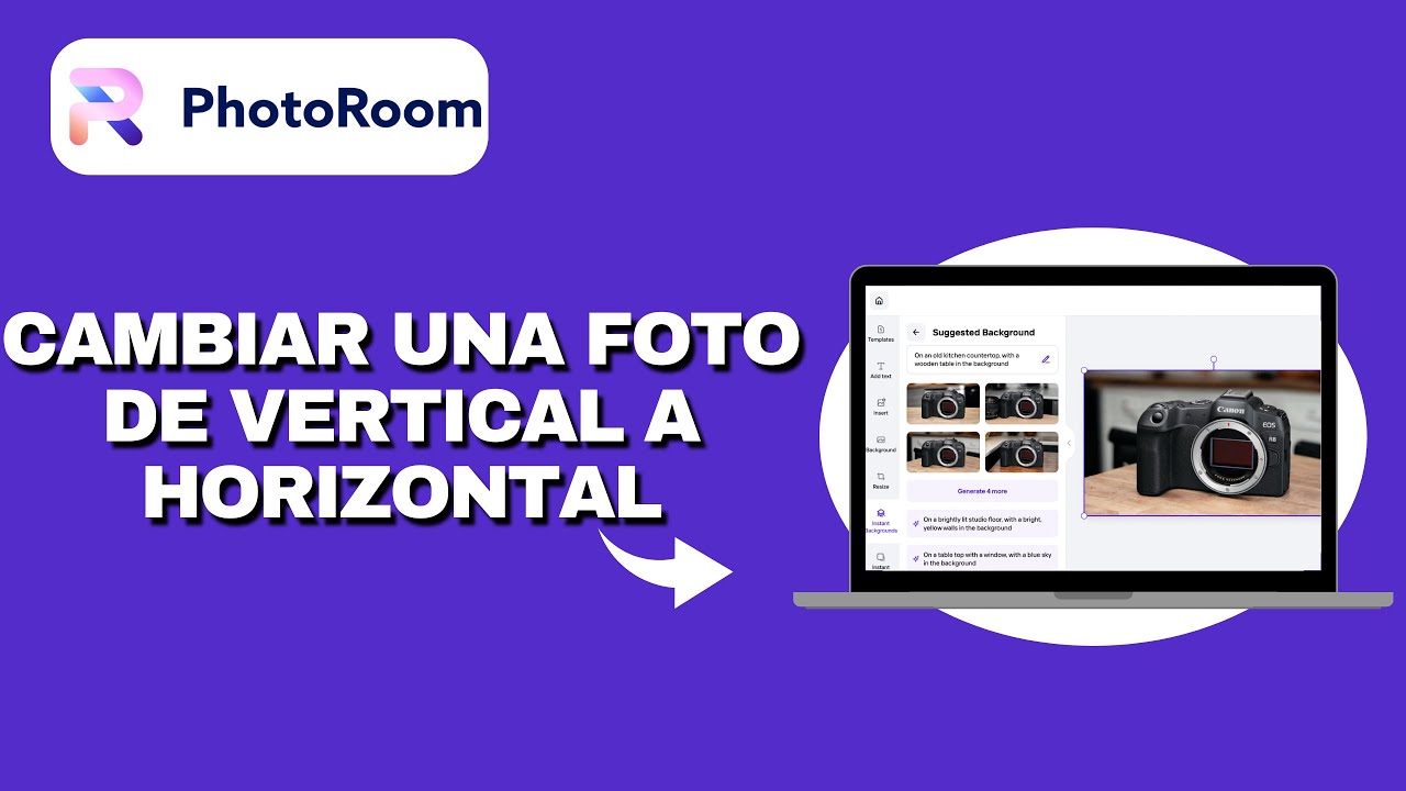 Como Cambiar una Foto de Vertical a Horizontal en Photoroom
