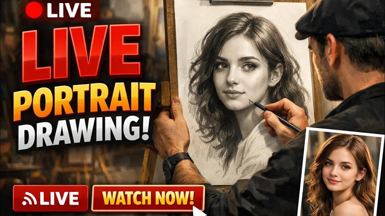 Drawing Your Portraits Live 🎨 | Real-Time Selecting Session