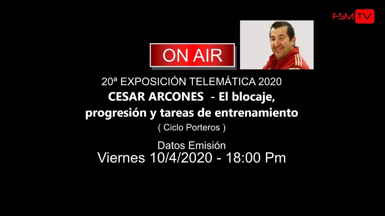 20ª EXPOSICIÓN TELEMÁTICA. CESAR ARCONES 10/4/2020 - 18.00 h