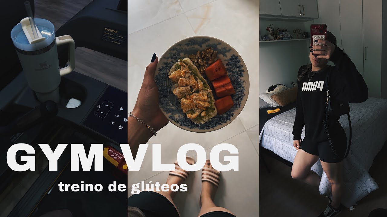 gym vlog!! treino de glúteos + alimentação saudável