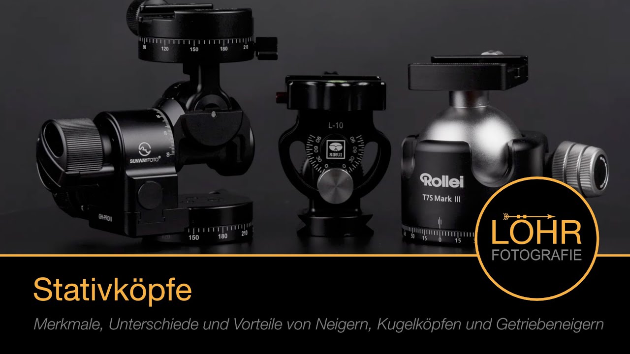 Stativköpfe - Merkmale, Unterschiede und Vorteile von Neiger, Kugelköpfen und Getriebeneigern