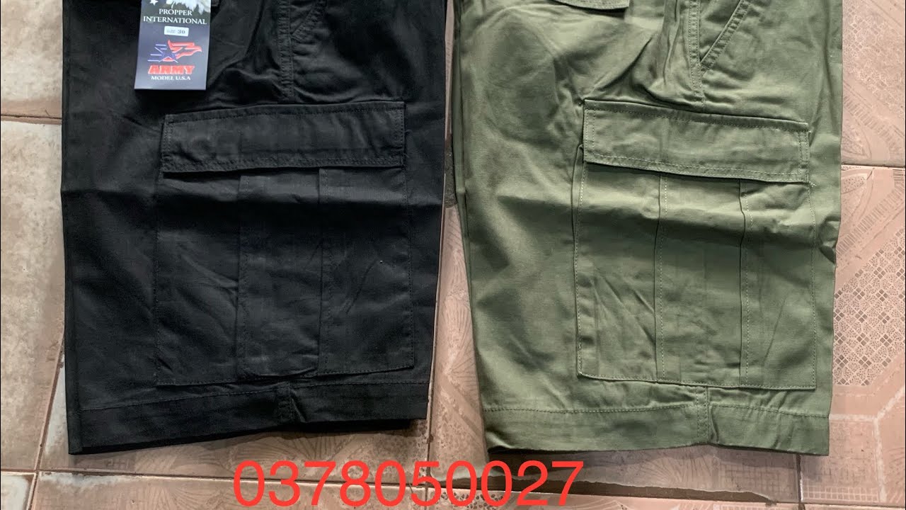 Quần short 6 túi hàng thái e về 2 mầu xanh + đen: 0378050027