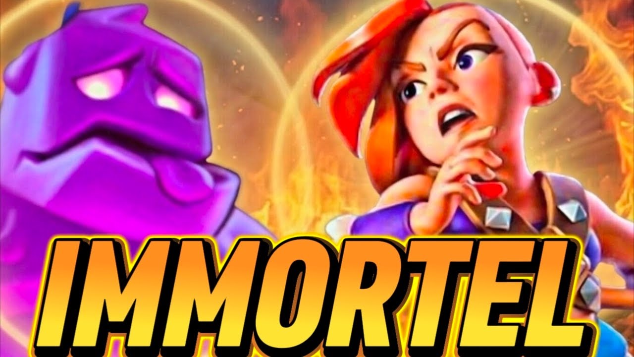 DECK GOLEM ELIXIR IMMORTEL ! #clashroyale #supercell 