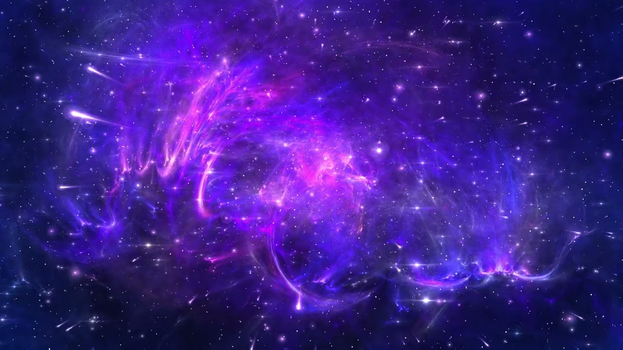 Space Travel ★ 4K Shooting Stars Galaxy ★ Longest BEST FREE HD 1-Hour Meditation Purple Blue Nebula
