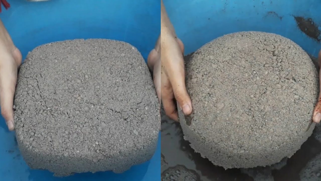 Handmade griity texture cakes full heaven Smokey soft crunchy crumbling in water ||ASMR|| Mini libi