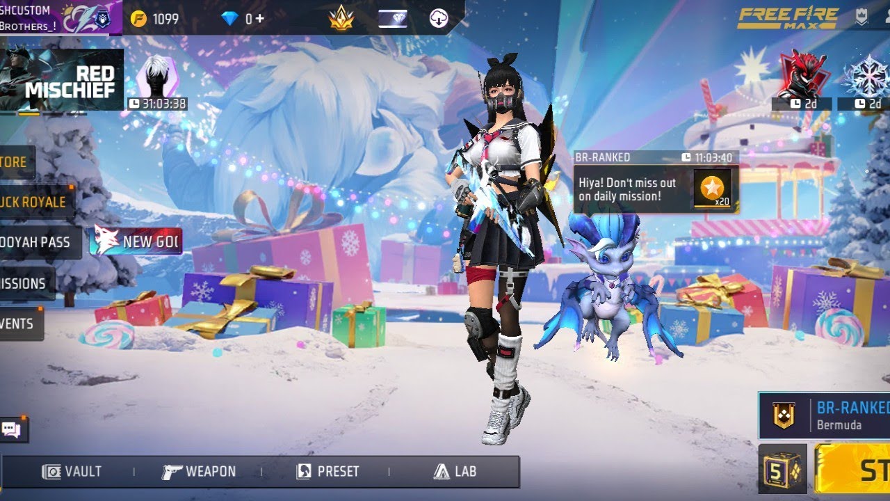 Free Fire Max C-S Rank Push Gameplay SHcustom Is Live day - 5