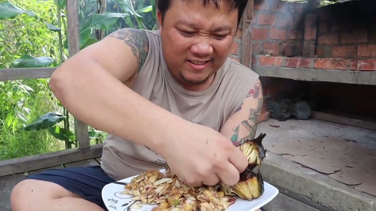Kerabu Umbut Lalis Bakar // Resepi Paling Sedap Kesukaan Orang Kampung…//