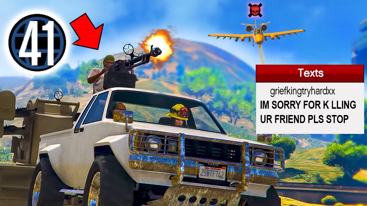 Griefer Instantly Regrets Killing My Level 40 Friend in GTA Online!