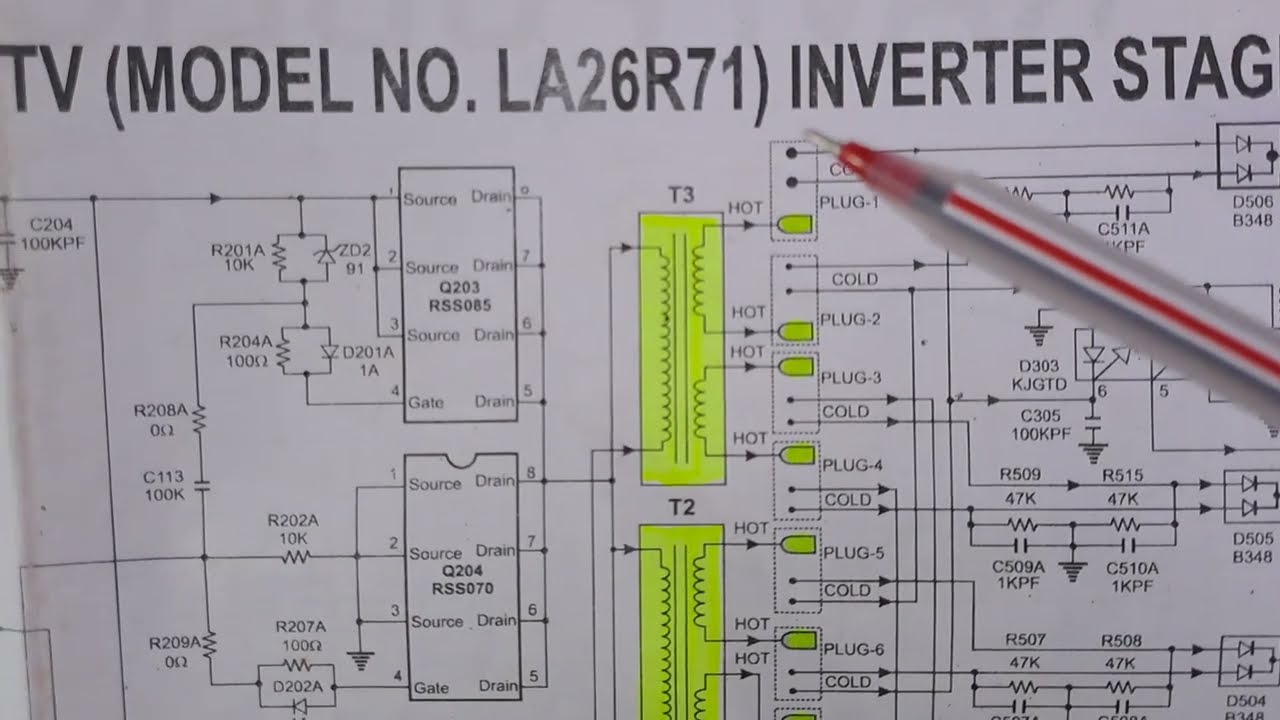 Samsung 26inch Repairing LCD tv Backlight inverter Stage Fault finding Testing Method