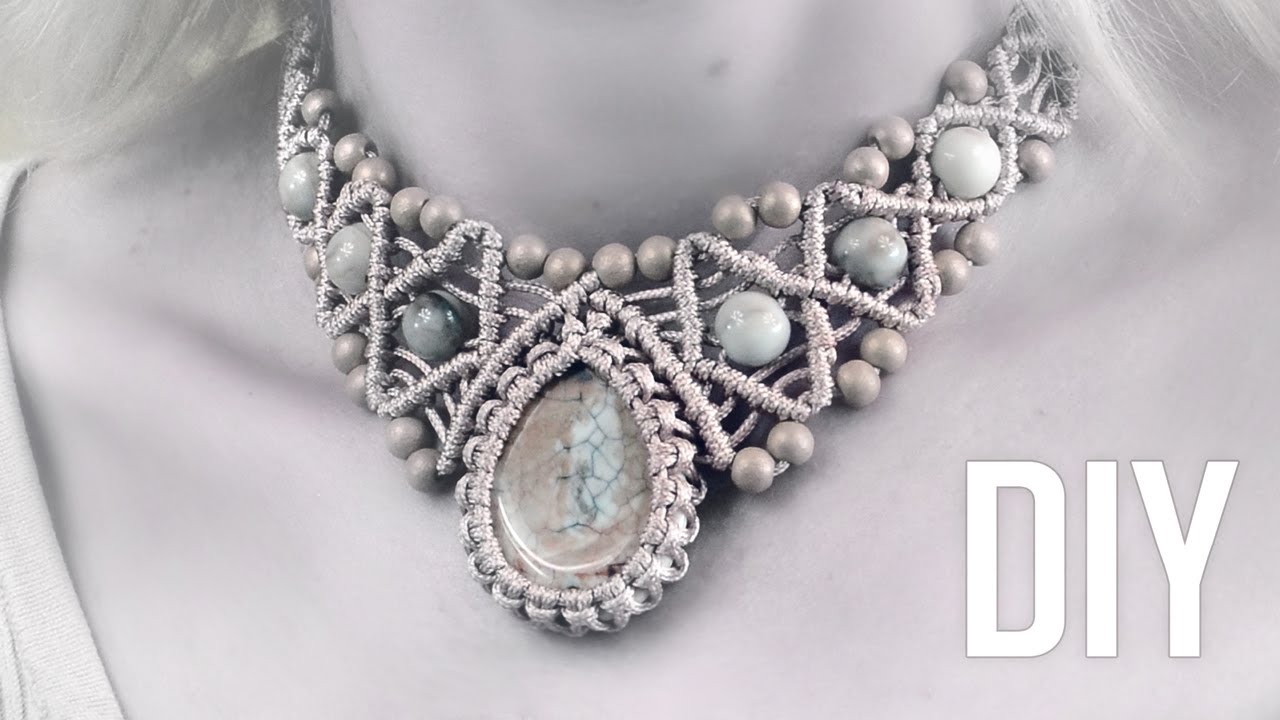 How to Wrap a Stone and Make Macramé Necklace | DIY