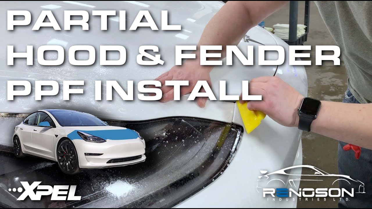 PPF Tutorial: Install XPEL Partial Hood & Fender to Tesla Model 3
