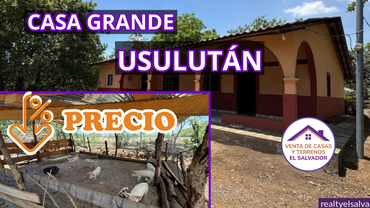Se Vende Casa en El Cerrito Usulután | Cerca de Centros Comerciales | $110,000 | Tel +503 7299-8557