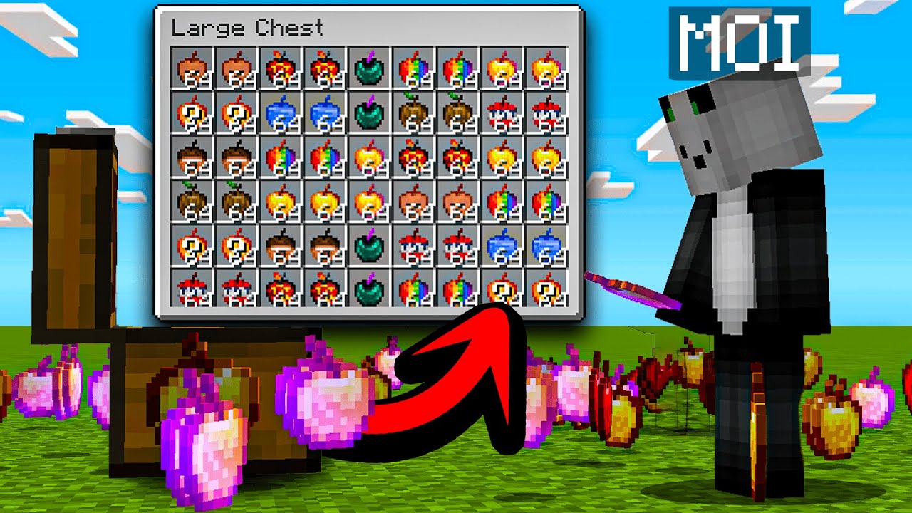 Je dois finir Minecraft avec des POMMES CHEATEES
