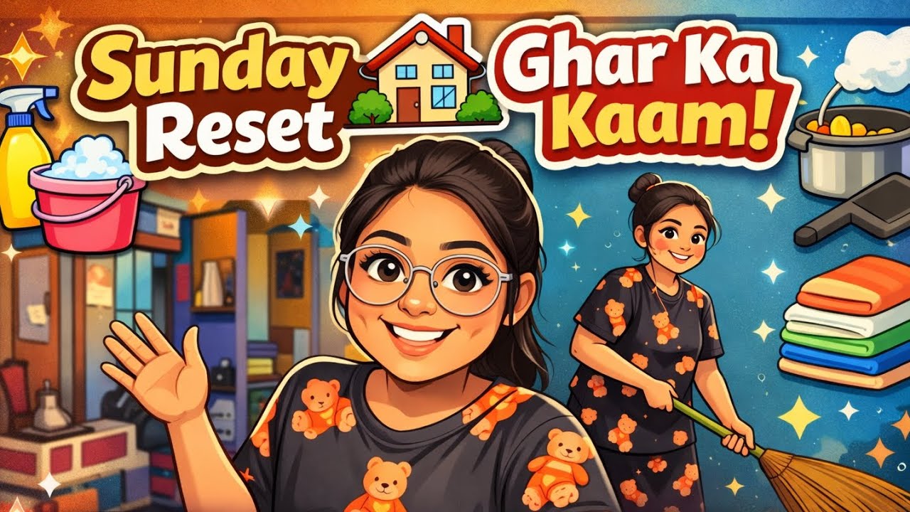 Sunday Reset 🏡 | Aaj kiya pura ghar ka kaam | Real Life Daily Vlog