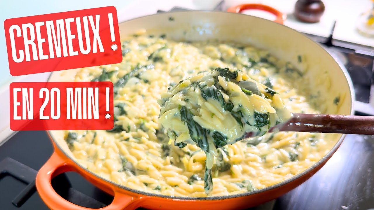 Le dîner de semaine PARFAIT : Orzo Crémeux en 20 min !
