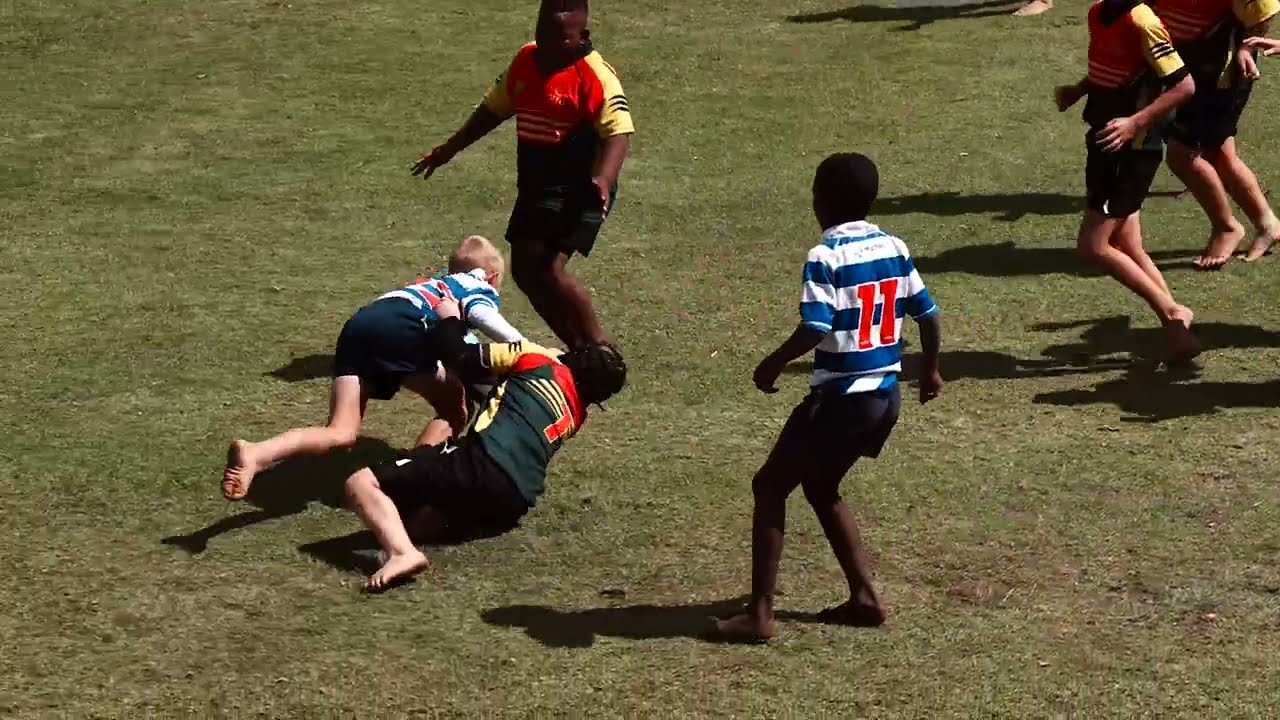 Spectacular Rugby Showdown: Laerskool Brits vs. Laerskool Lichtenburg U10 at Super 8 Tournament