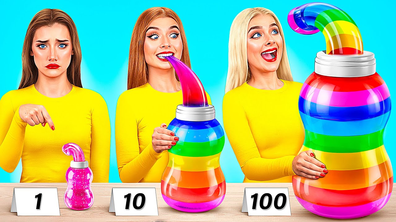 100 Слоев Еды Челлендж | Удивительные Кулинарные Лайфхаки от Mega DO Challenge