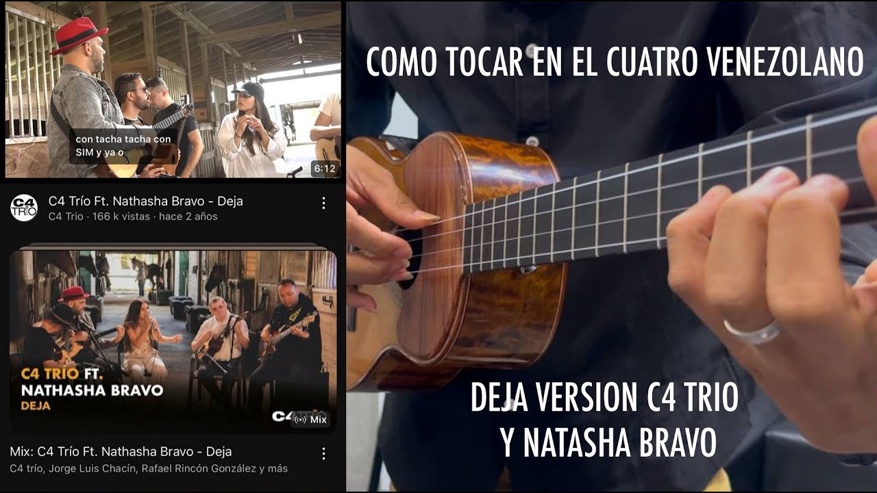 COMO TOCAR Deja de Jorge Luis Chacin Versión C4 Trio y Natasha Bravo