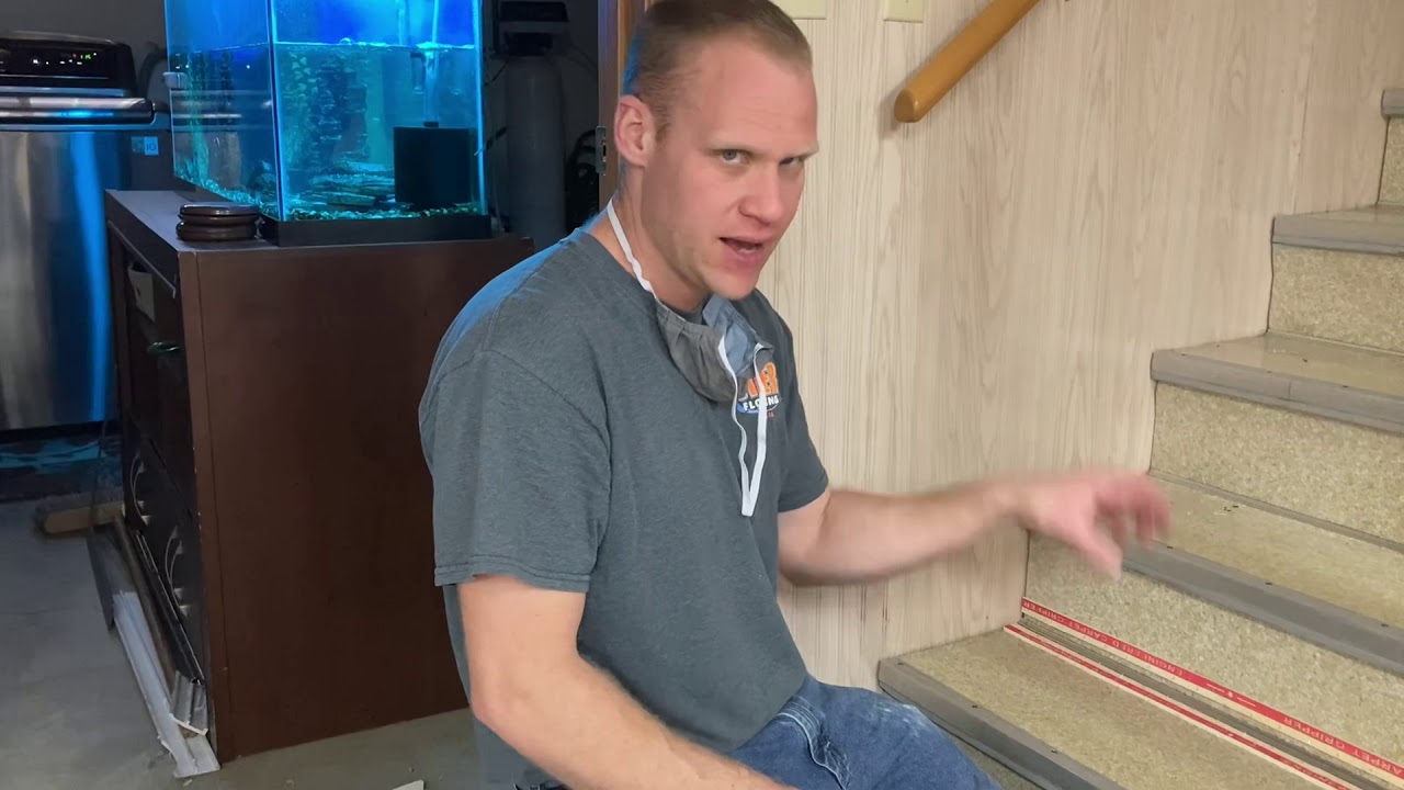 Carpet installation on steps