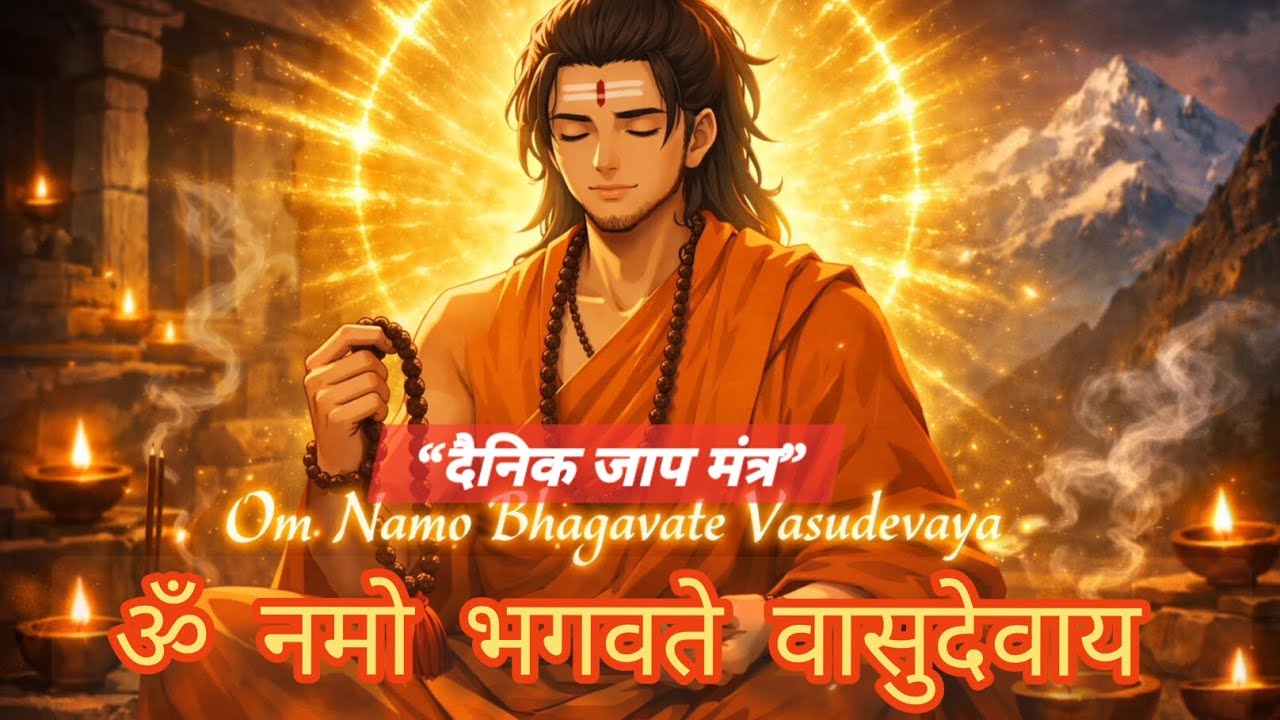 ॐ नमो भगवते वासुदेवाय | Om Namo Bhagavate Vasudevaya 108 times | Powerful Mantra Meditation | 