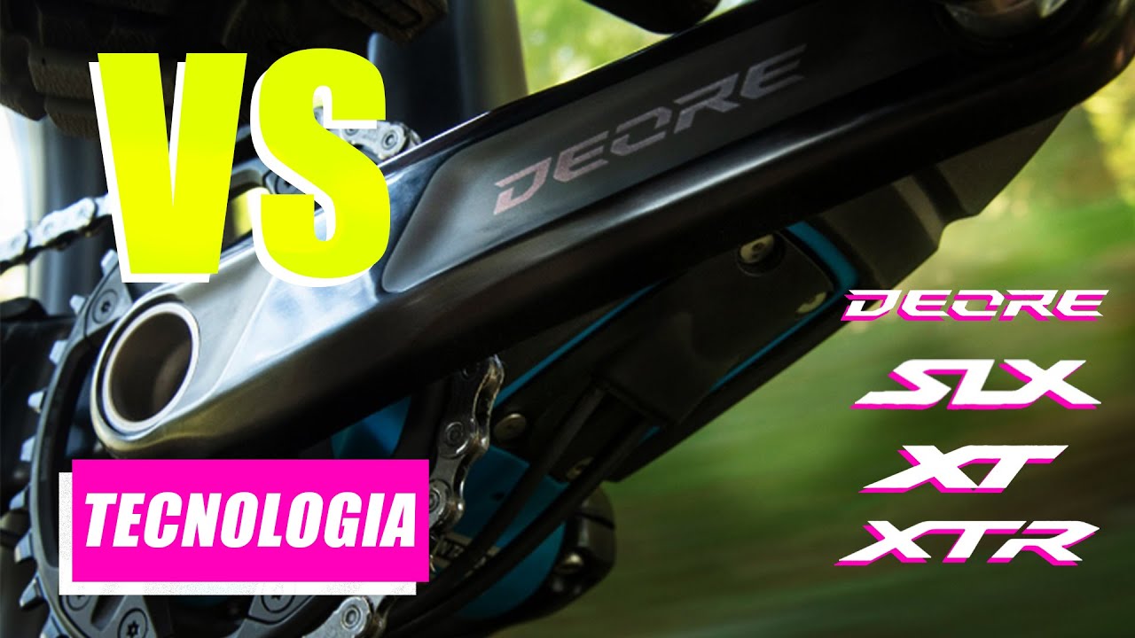 Diferencia entre las bielas y platos Shimano Deore, SLX, XT y XTR para transmisiones de 12