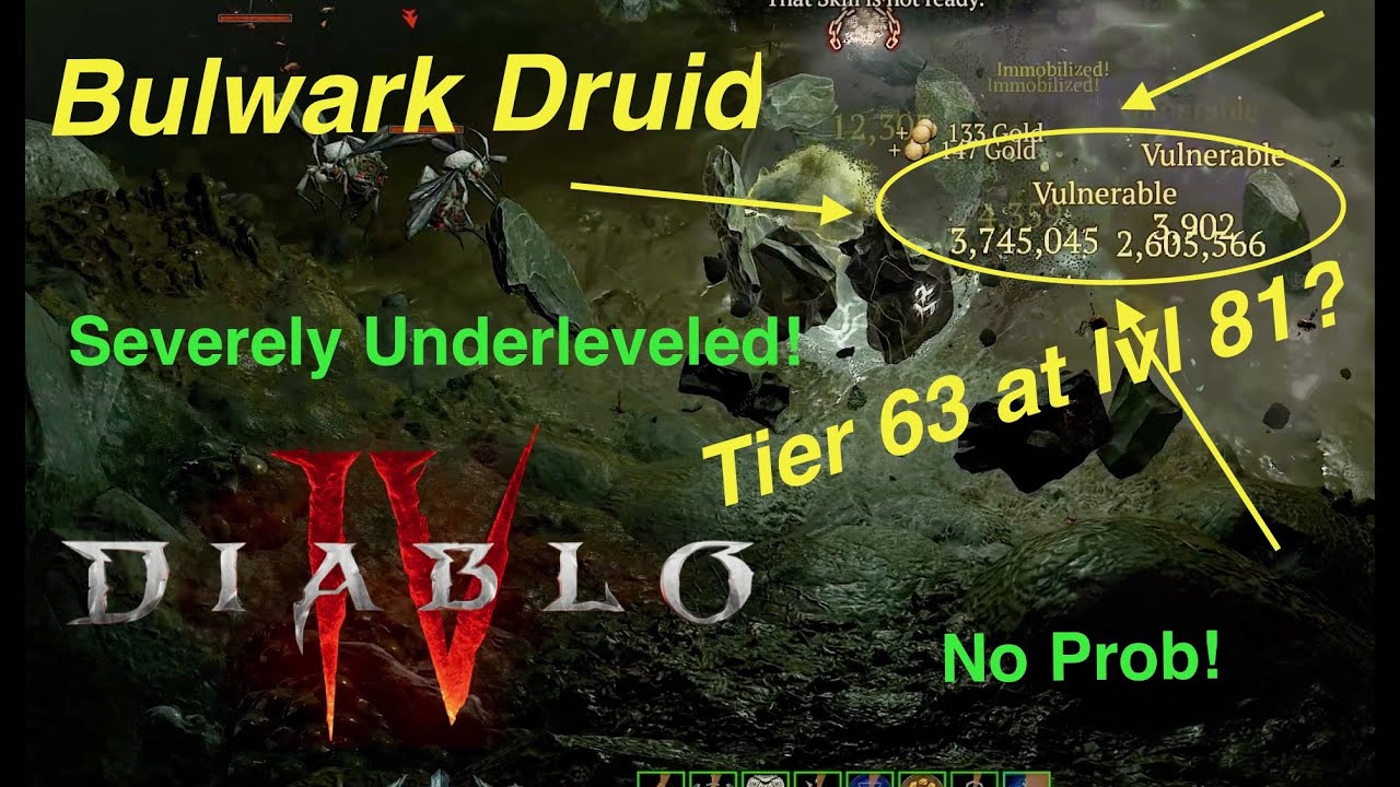 Diablo 4 | Bulwark Druid Sneak Peak - Defeating Level 117 monsters while only Level 81!
