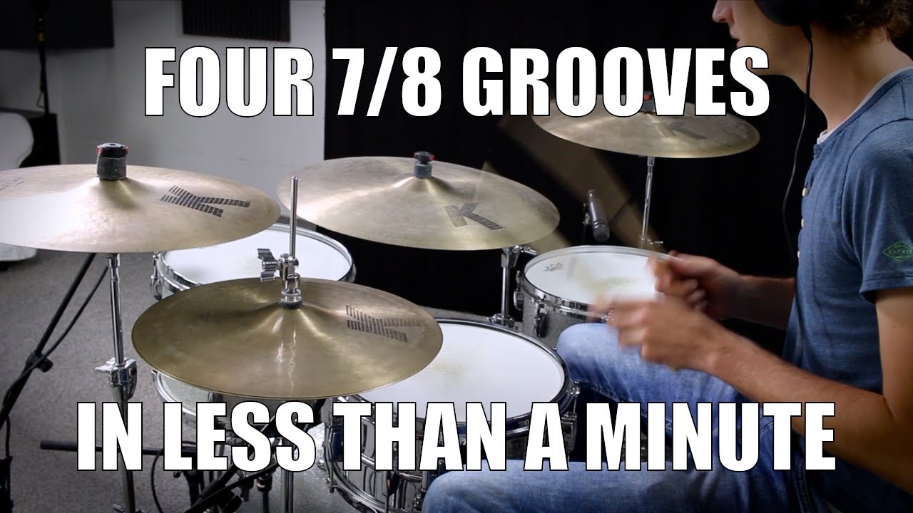 Four 7/8 Grooves in less than a Minute - Daily Drum Lesson