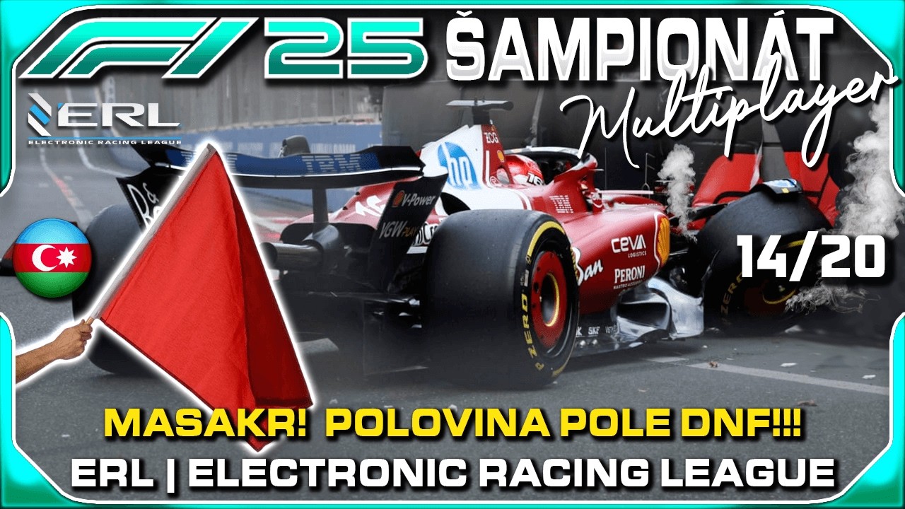 Naprostý Masakr v Baku! Polovina Pole DNF?! #14 | F1 25 CZ Let's Play (ERL Šampionát)