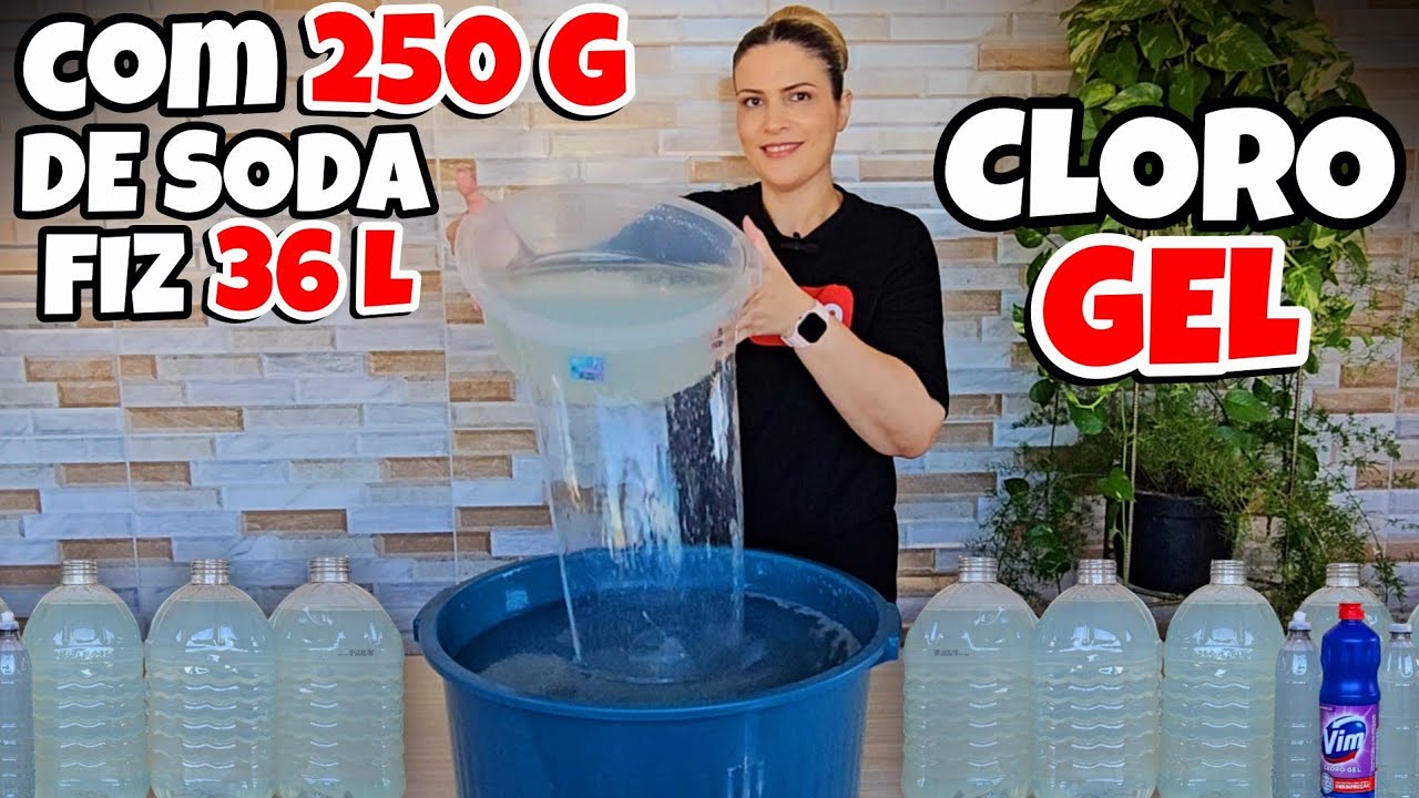 COM 250 GRAMAS DE SODA FIZ MAIS DE 30 LITROS DE CLORO GEL LAVANDA MATA 99/99% BACTÉRIAS 😱🥰