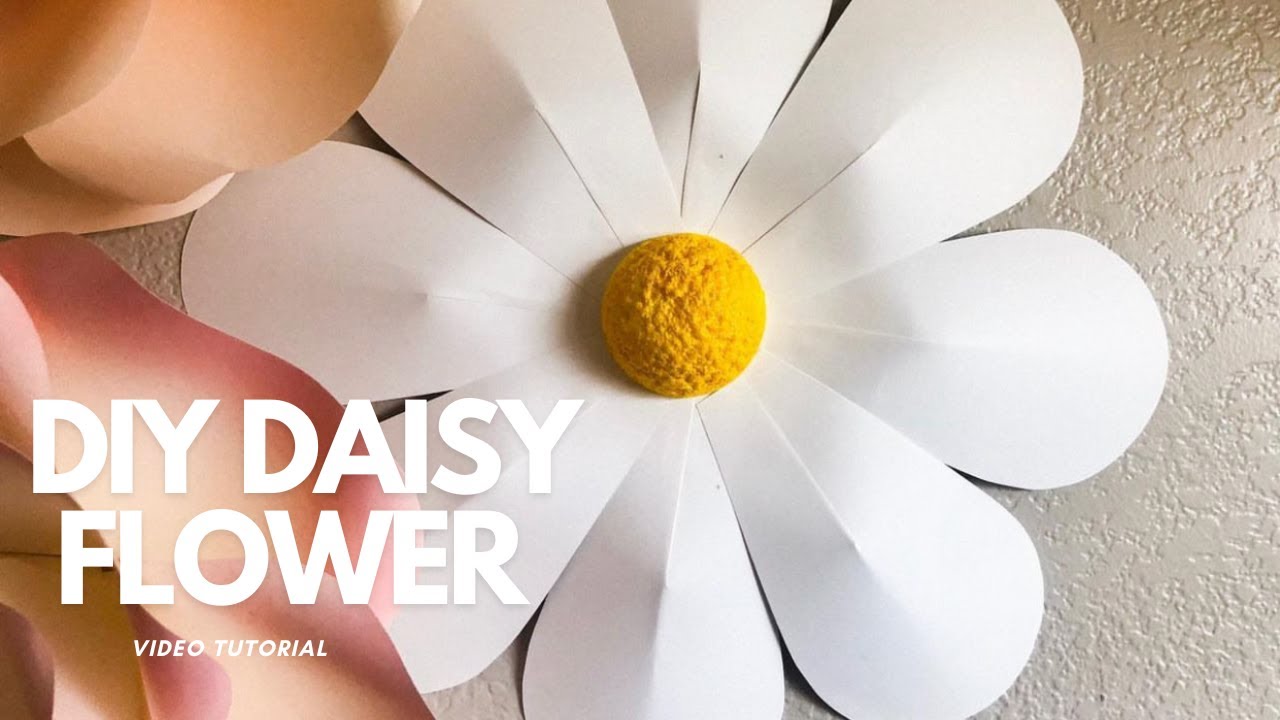 Daisy Paper Flower Tutorial (FREE Template)