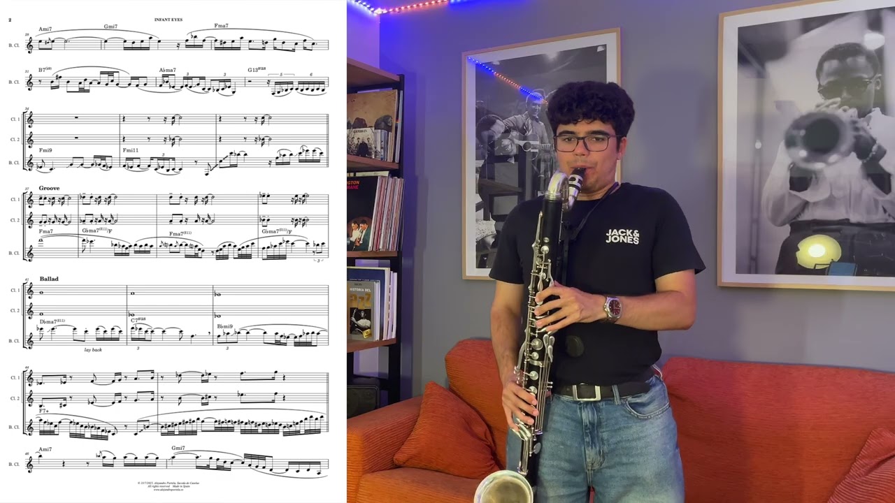 Wayne Shorter’s “Infant Eyes” — Jazz Clarinet Trio & Rhythm Section (Arrangement)