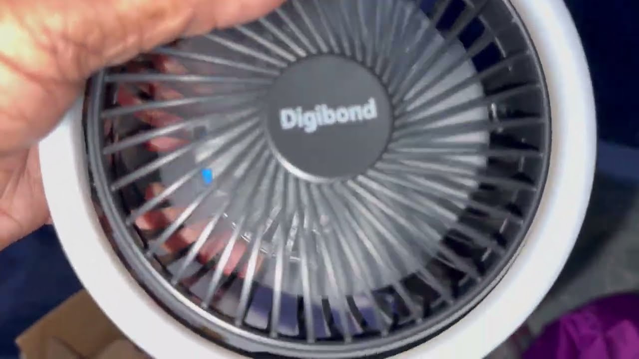 A small  rechargeable battery desk fan 