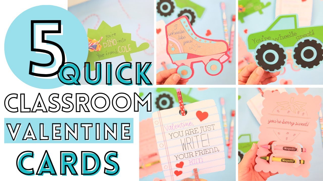 Cricut Valentine Day Cards for Kids! Easy Class Valentine Ideas