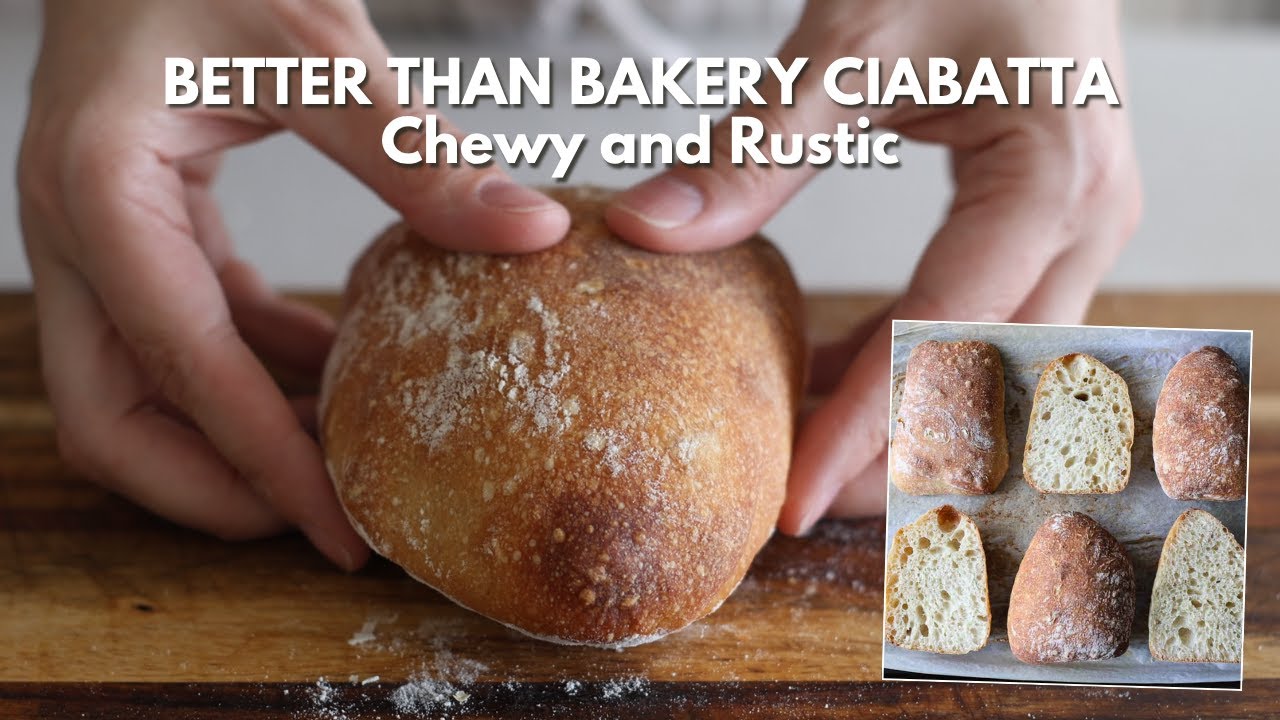 Easy Sourdough Ciabatta Bread Rolls