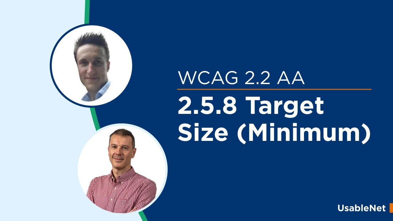 Web Accessibility Guideline 2.5.8: Target Size (Minimum) (Level AA)