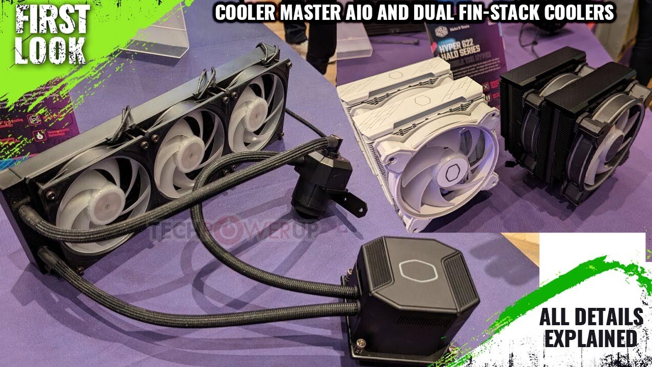Cooler Master ML360 Sub-Zero Evo AIO CLC And MA826 Stealth and Hyper 662 Halo Dual Fin-Stack Coolers