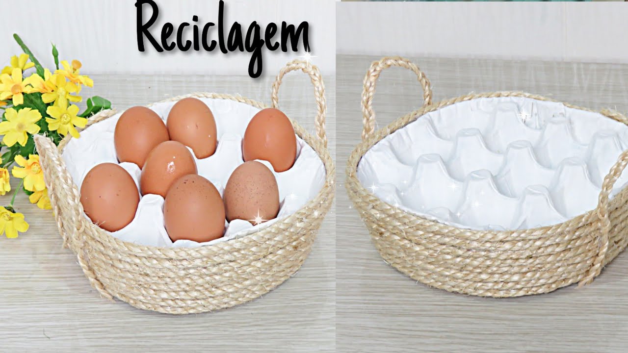 IDÉIAS INCRÍVEIS DIY - CESTA PORTA OVOS FAÇA VC MESMO