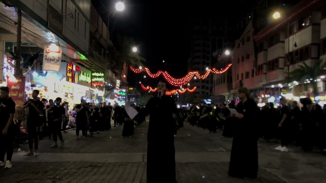 الرادود مشتاق العتابي والرادود إبراهيم الحسني || 3 محرم 1445 هـ || موكب عزاء طرف الانباريين ||(1)