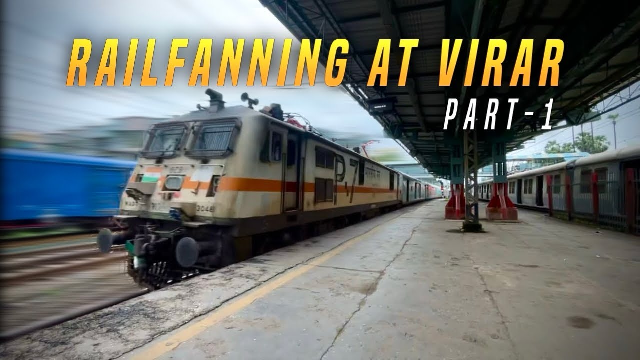Railfanning at Virar Station Part-1 || ICF+LHB Tracksounds, High Speed Skips, Mad Honking !