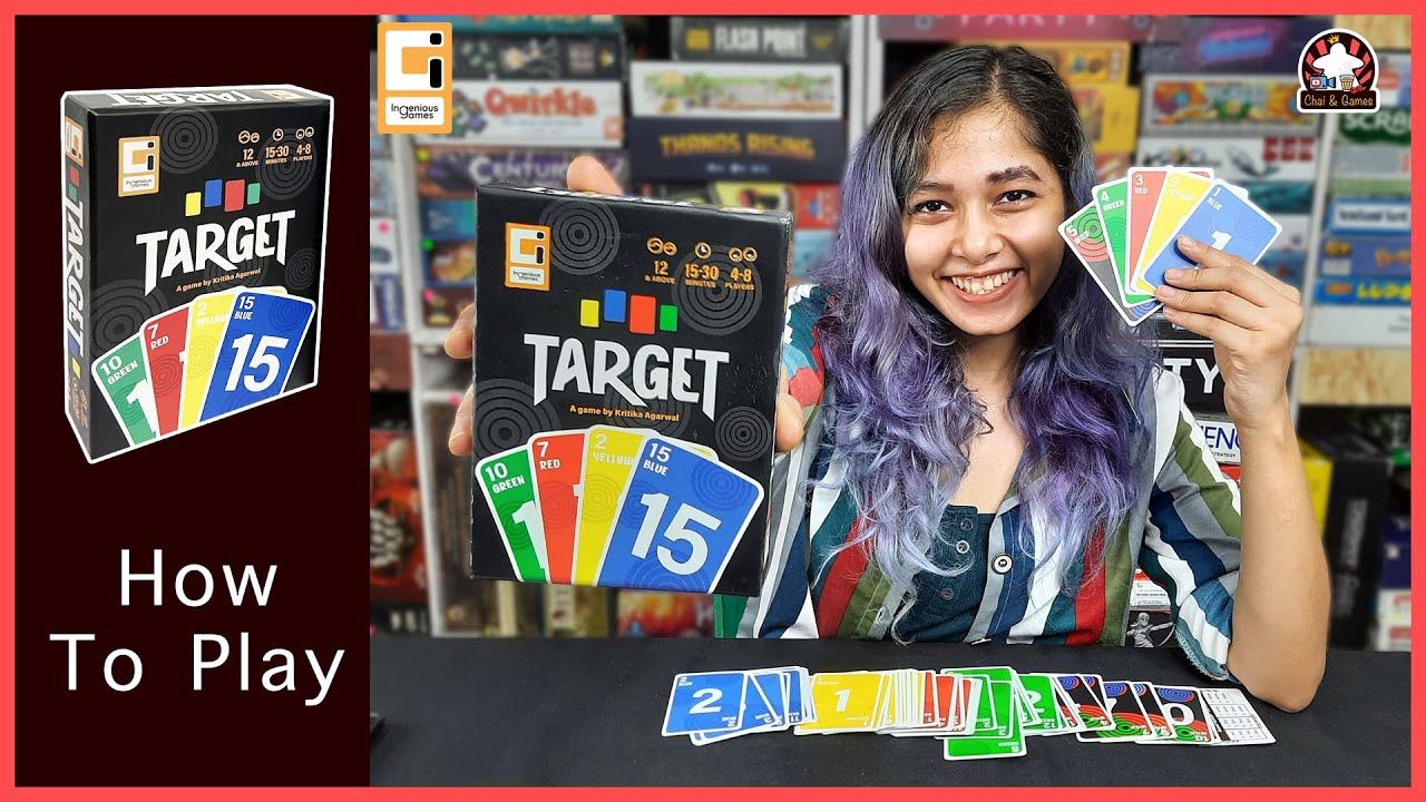 GIVEAWAY - Target Game | How to Play | Family Card Game // Chai & Games