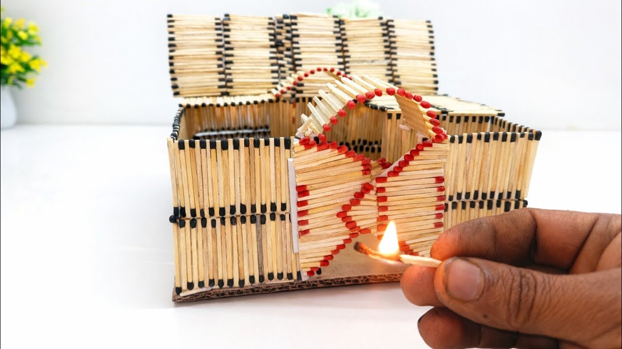 This Matchstick Hut House Didn’t Survive the Fire 😱 ( Machis stick experiment)