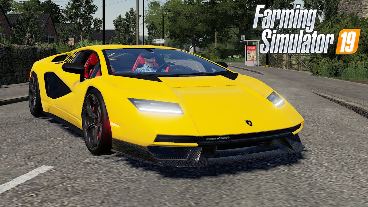 FS19 - Lamborghini Countach 2022 - Farming Simulator 2019 - Fast Super Car Mod DOWNLOAD